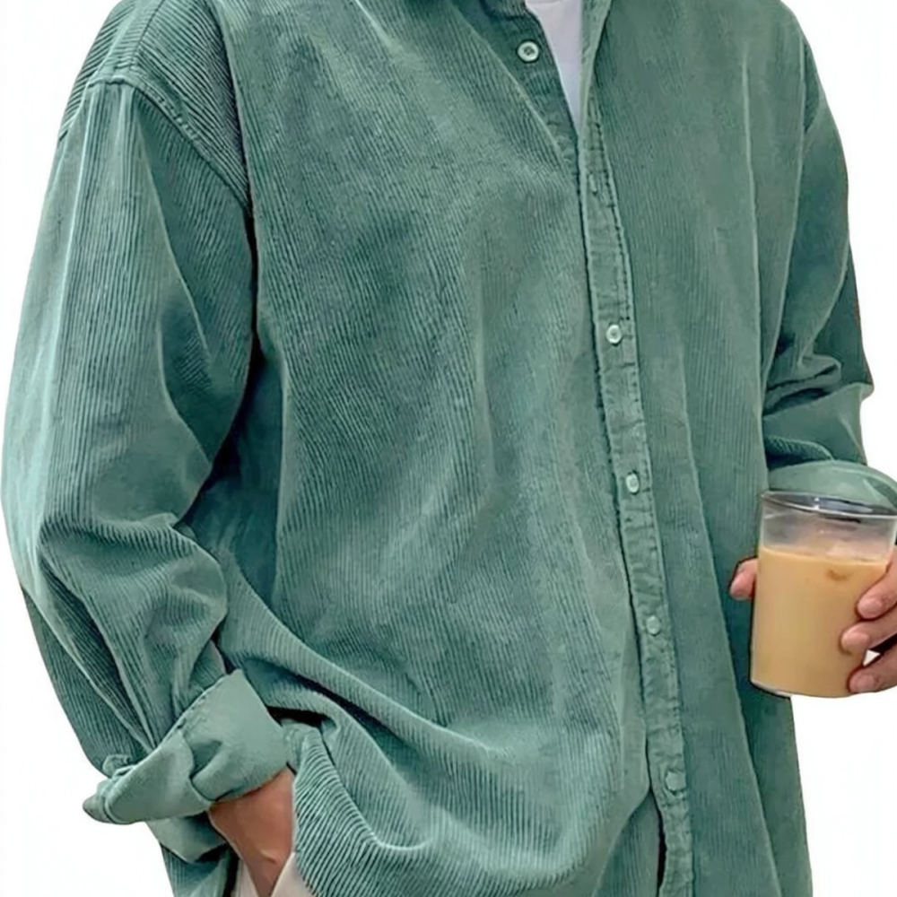 Corduroy Button Up Shirt Men - Mens Corduroy Shirts Long Sleeve Casual