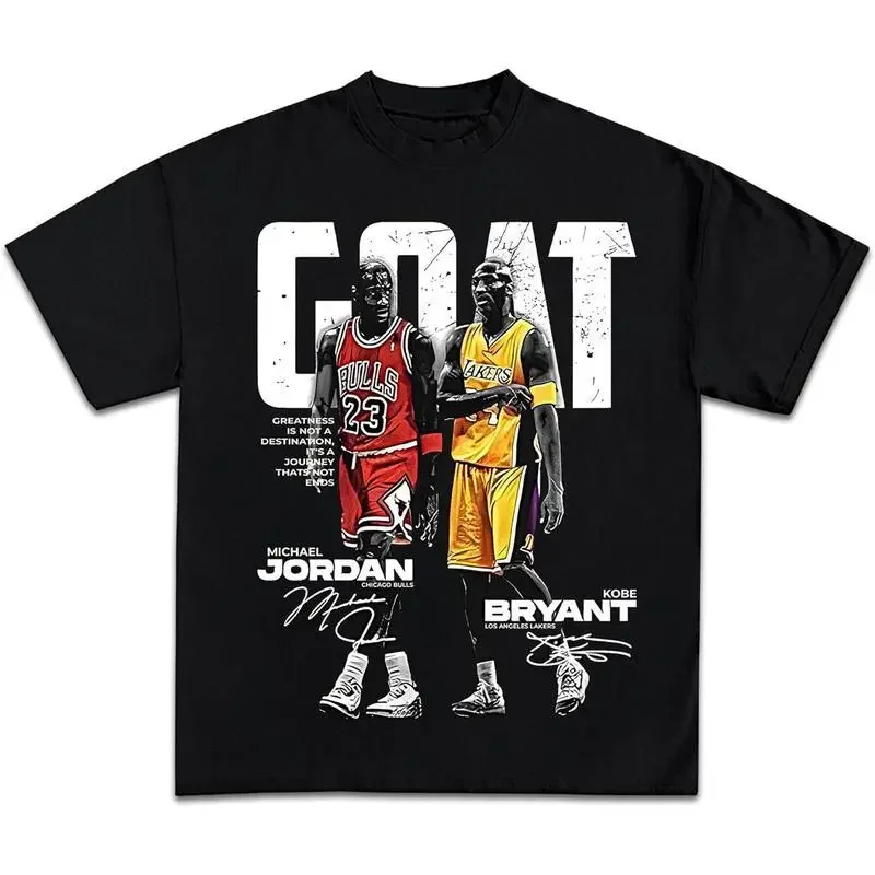 Goat MJ And Kb Bryant Casual G - Acid Wash Vintage Graphic T Shirt ulasan dan harga