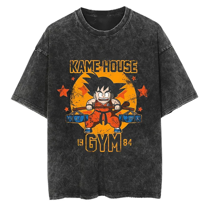 Goku T Shirt Dragon Ball Anime - Acid Wash Vintage Graphic T Shirt ulasan dan harga