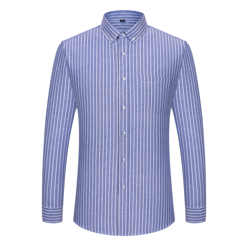 100% Cotton Breathable Men Oxf - Oxford Cotton Casual Shirt Business ulasan dan harga